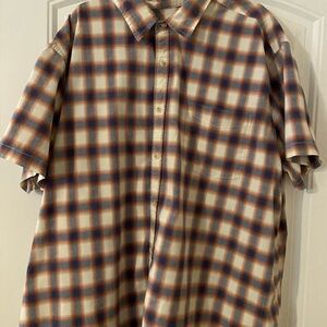 Mutual Weave Classic Blue and Cream Plaid Men's Shirt